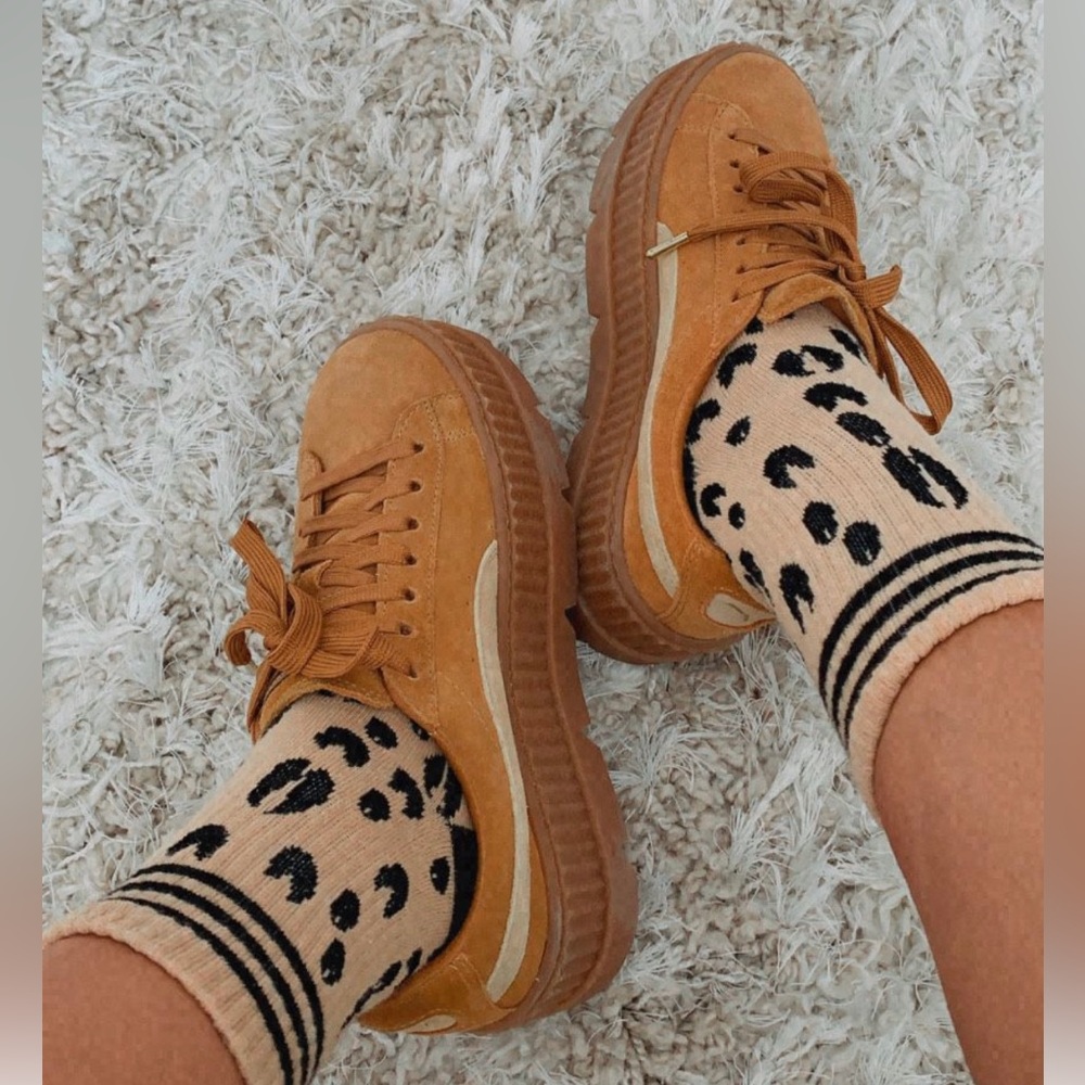 PUMA Womens Fenty by Rihanna Suede Cleated Creeper Platform Sneakers